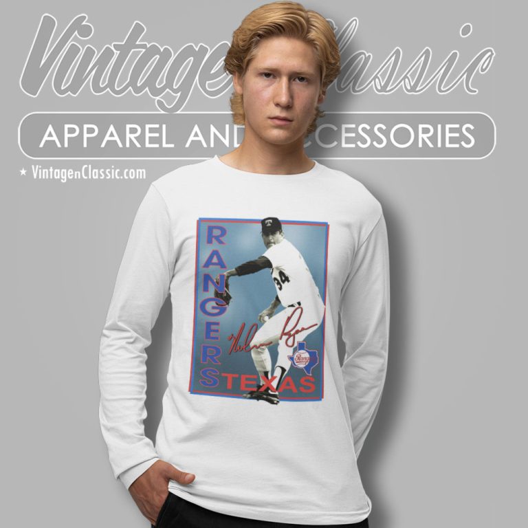 Nolan Ryan Texas Rangers 1991 Mlb Baseball Long Sleeve Tee Nolan Ryan Texas Rangers 1991 Mlb Baseball Long Sleeve Tee