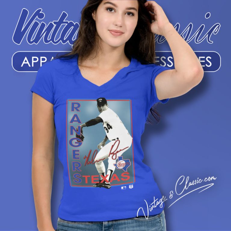 Nolan Ryan Texas Rangers 1991 Mlb Baseball V Neck TShirt Nolan Ryan Texas Rangers 1991 Mlb Baseball V Neck TShirt
