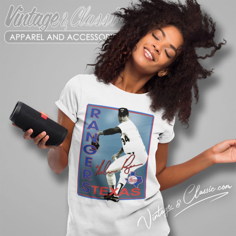 Nolan Ryan Texas Rangers 1991 Mlb Baseball Women T Shirt Nolan Ryan Texas Rangers 1991 Mlb Baseball Women T Shirt