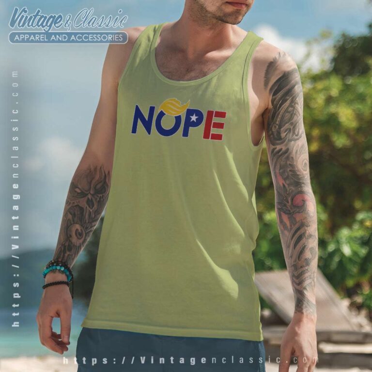 Nope Trump Meme Election 2024 Anti Trump Tank Top Racerback Nope Trump Meme Election 2024 Anti Trump Tank Top Racerback