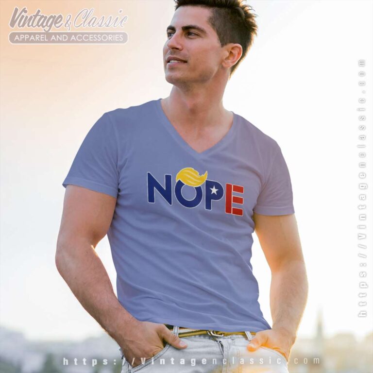 Nope Trump Meme Election 2024 Anti Trump V Neck TShirt Nope Trump Meme Election 2024 Anti Trump V Neck TShirt