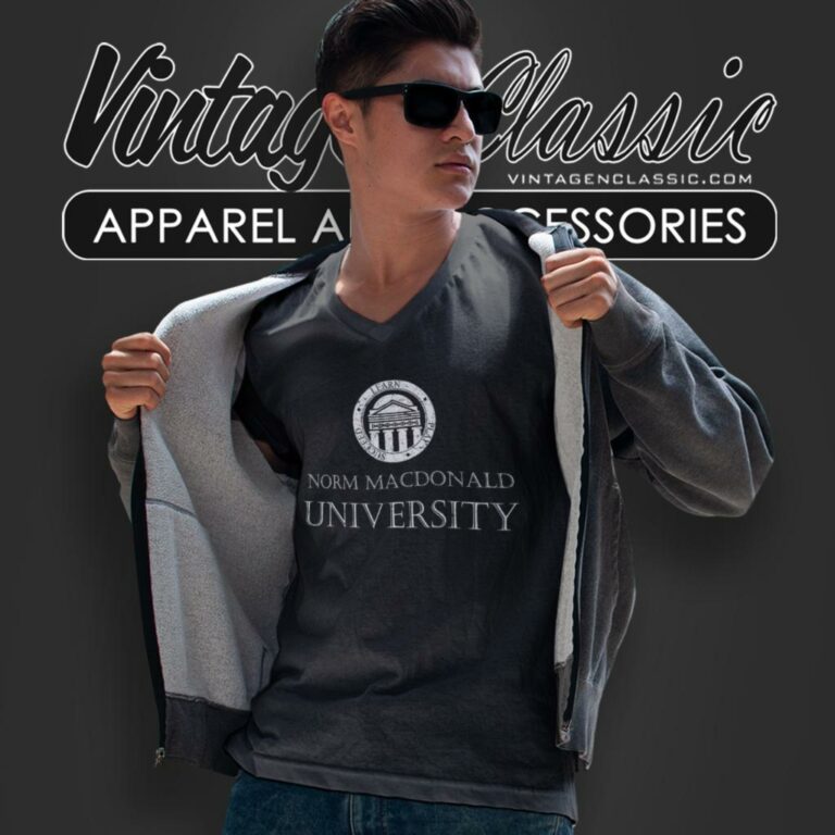 Norm Macdonald University V Neck TShirt Norm Macdonald University V Neck TShirt
