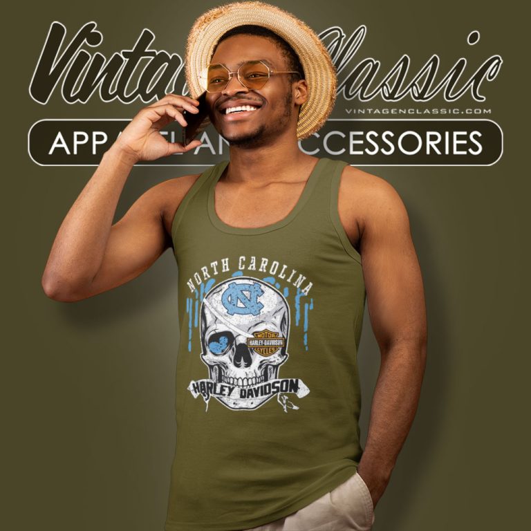North Carolina Harley Davidson Skull Tank Top Racerback North Carolina Harley Davidson Skull Tank Top Racerback