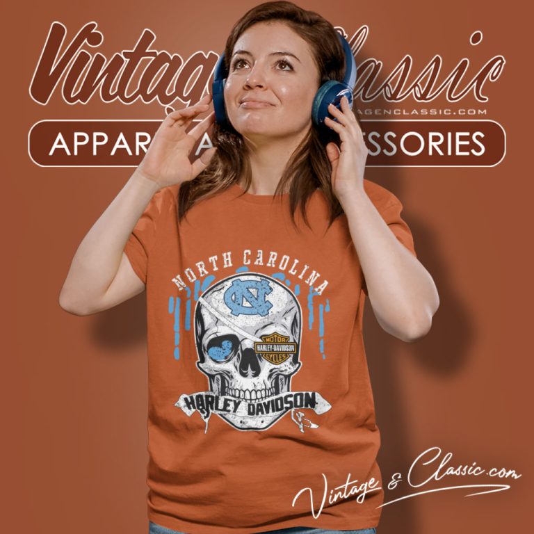 North Carolina Harley Davidson Skull Women T Shirt North Carolina Harley Davidson Skull Women T Shirt