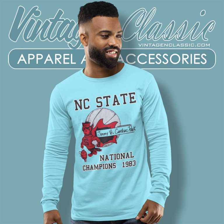 North Carolina Shirt State Wolfpack 1983 National Champions Long Sleeve Tee North Carolina Shirt State Wolfpack 1983 National Champions Long Sleeve Tee