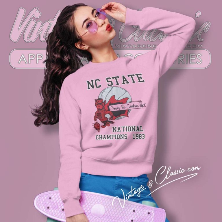 North Carolina Shirt State Wolfpack 1983 National Champions Sweatshirt North Carolina Shirt State Wolfpack 1983 National Champions Sweatshirt