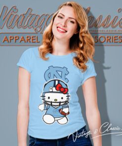 North Carolina Tar Heels Hello Kitty Women T Shirt