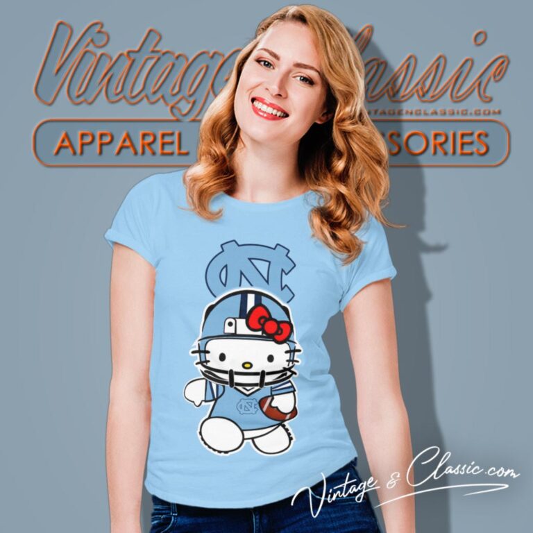 North Carolina Tar Heels Hello Kitty Women T Shirt North Carolina Tar Heels Hello Kitty Women T Shirt
