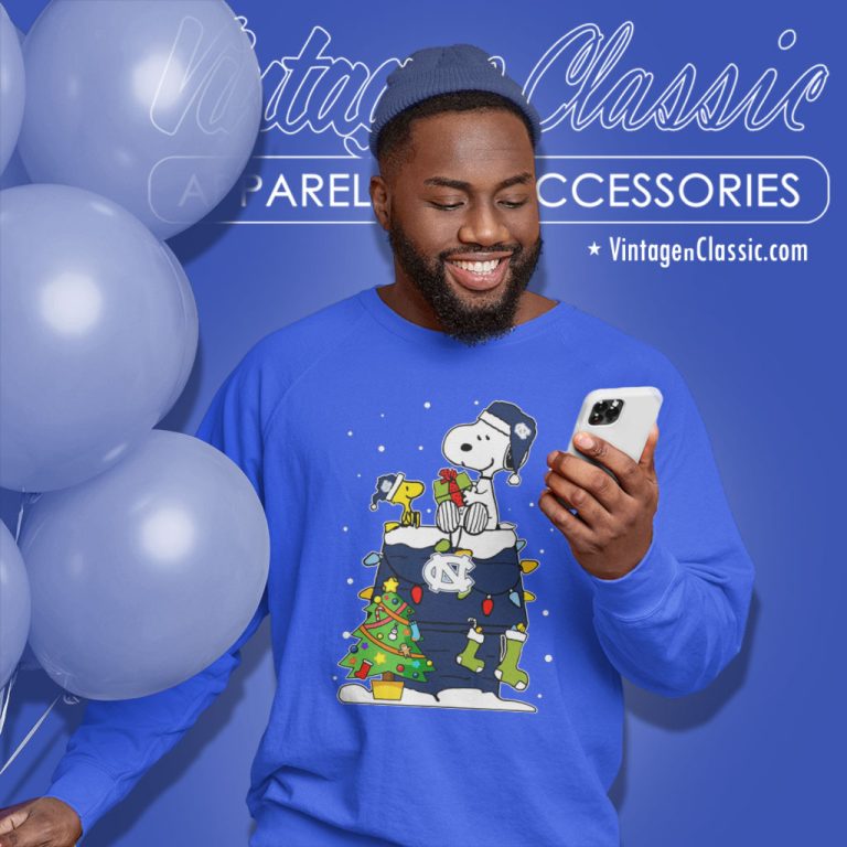 North Carolina Tar Heels Ugly Christmas Sweaters Snoopy Woodstock Sweatshirt North Carolina Tar Heels Ugly Christmas Sweaters Snoopy Woodstock Sweatshirt