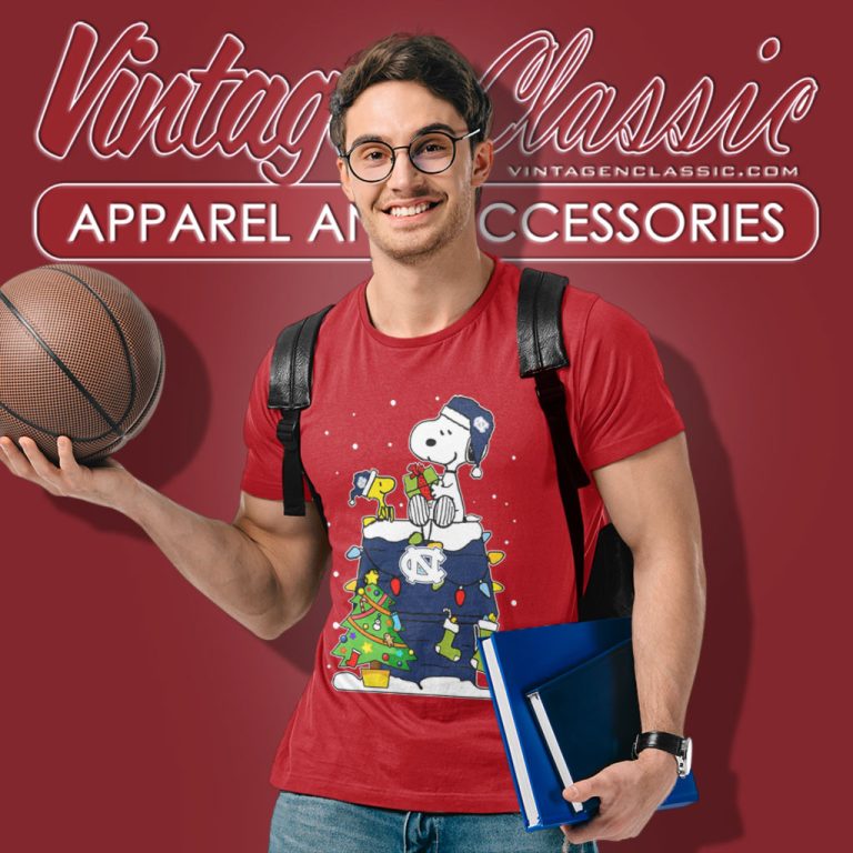 North Carolina Tar Heels Ugly Christmas Sweaters Snoopy Woodstock T Shirt North Carolina Tar Heels Ugly Christmas Sweaters Snoopy Woodstock T Shirt