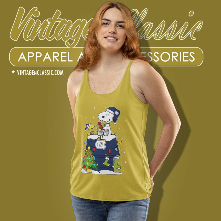 North Carolina Tar Heels Ugly Christmas Sweaters Snoopy Woodstock Tank Top Racerback North Carolina Tar Heels Ugly Christmas Sweaters Snoopy Woodstock Tank Top Racerback