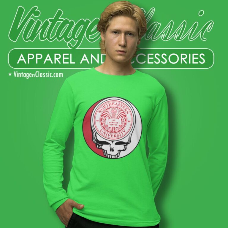 Northeastern University Grateful Dead Steal Your Face Long Sleeve Tee Northeastern University Grateful Dead Steal Your Face Long Sleeve Tee
