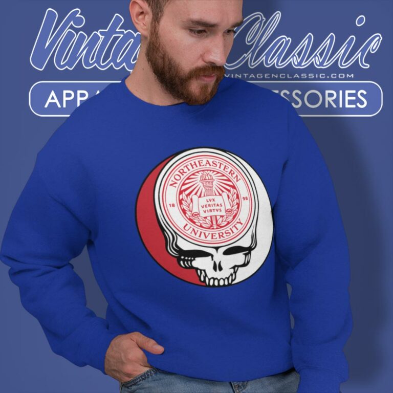 Northeastern University Grateful Dead Steal Your Face Sweatshirt Northeastern University Grateful Dead Steal Your Face Sweatshirt