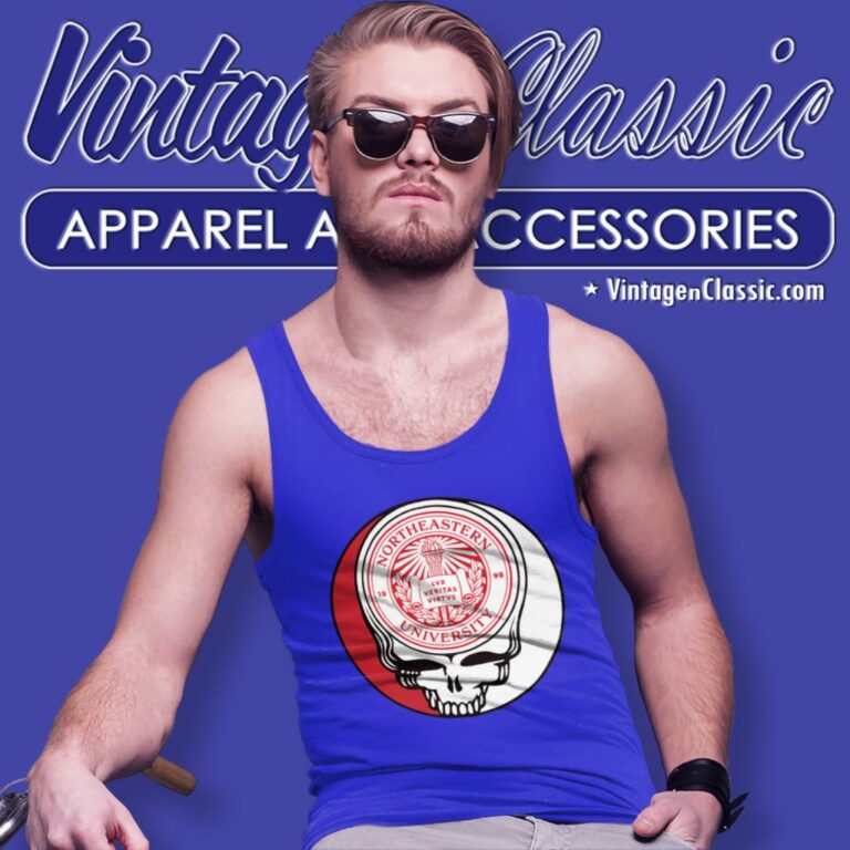 Northeastern University Grateful Dead Steal Your Face Tank Top Racerback Northeastern University Grateful Dead Steal Your Face Tank Top Racerback
