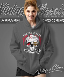 Northeastern University Harley Davidson Skull Hoodie