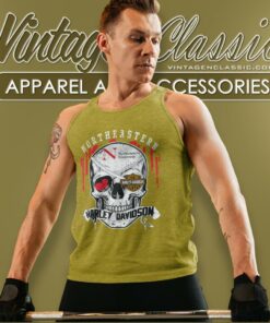 Northeastern University Harley Davidson Skull Tank Top Racerback