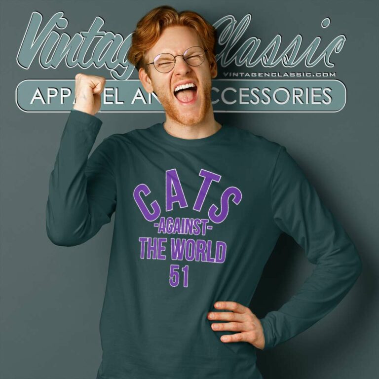 Northwestern Cats Against The World 51 Long Sleeve Tee Northwestern Cats Against The World 51 Long Sleeve Tee