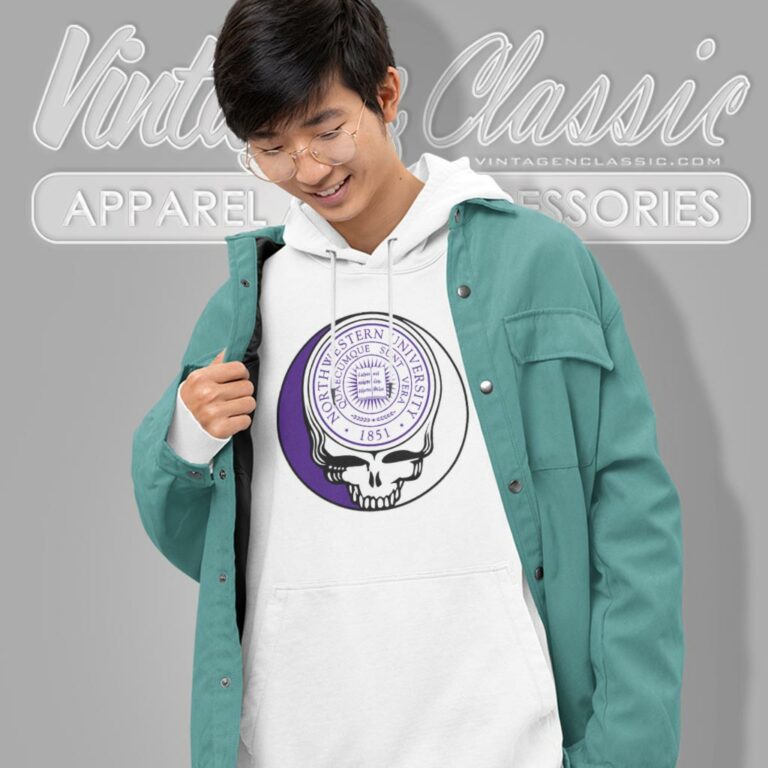 Northwestern University Grateful Dead Steal Your Face Hoodie Northwestern University Grateful Dead Steal Your Face Hoodie