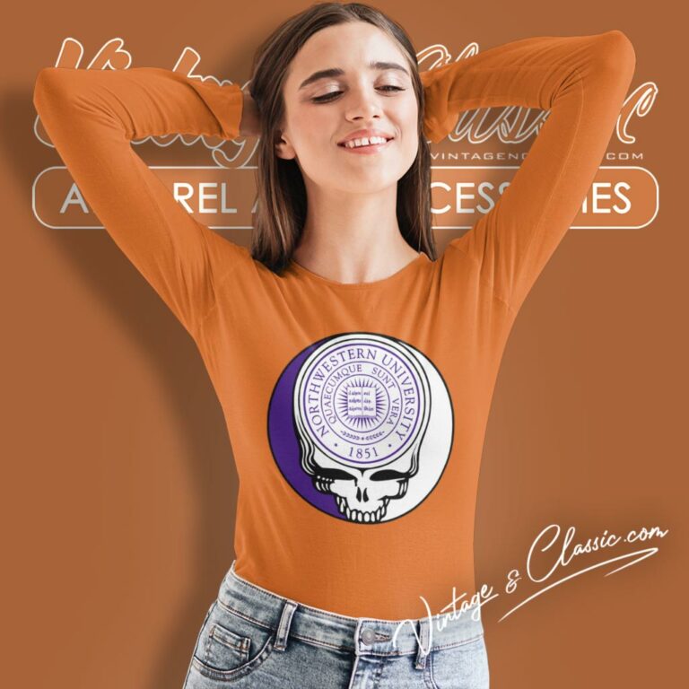 Northwestern University Grateful Dead Steal Your Face Long Sleeve Tee Northwestern University Grateful Dead Steal Your Face Long Sleeve Tee