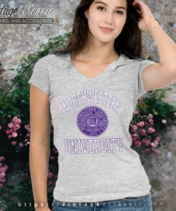 Northwestern University Vintage V Neck TShirt