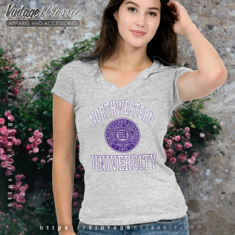 Northwestern University Vintage V Neck TShirt Northwestern University Vintage V Neck TShirt