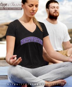 Northwestern University Wildcats V Neck TShirt