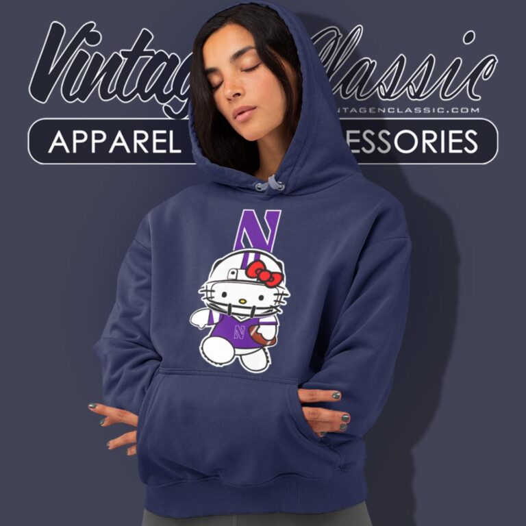 Northwestern Wildcats Hello Kitty Hoodie Northwestern Wildcats Hello Kitty Hoodie