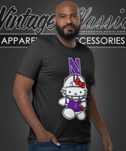 Northwestern Wildcats Hello Kitty T Shirt
