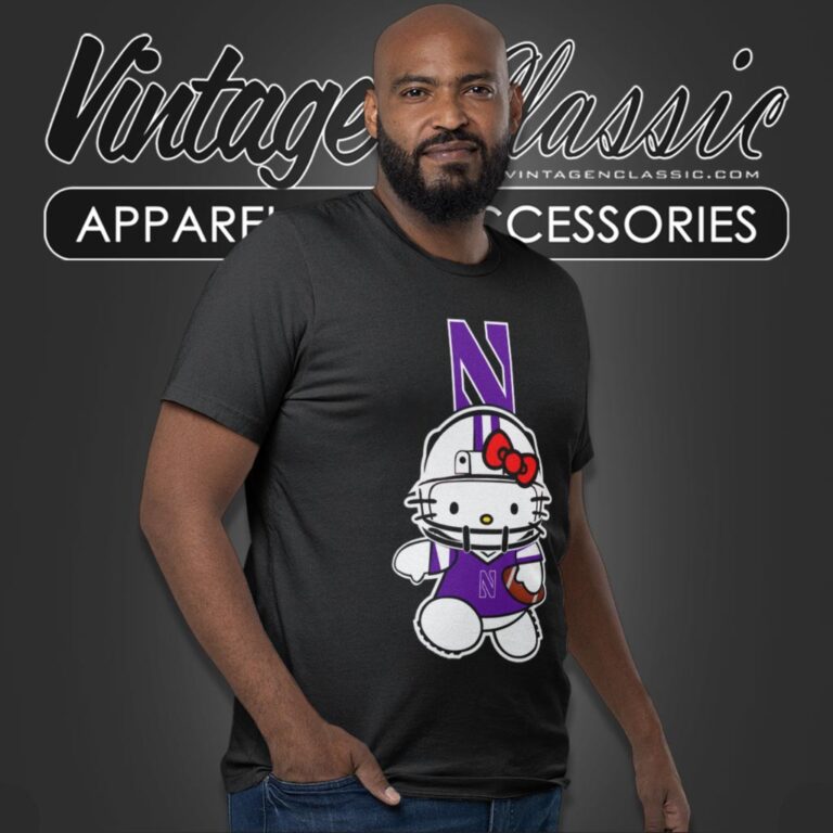 Northwestern Wildcats Hello Kitty T Shirt Northwestern Wildcats Hello Kitty T Shirt