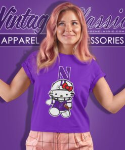 Northwestern Wildcats Hello Kitty Women T Shirt