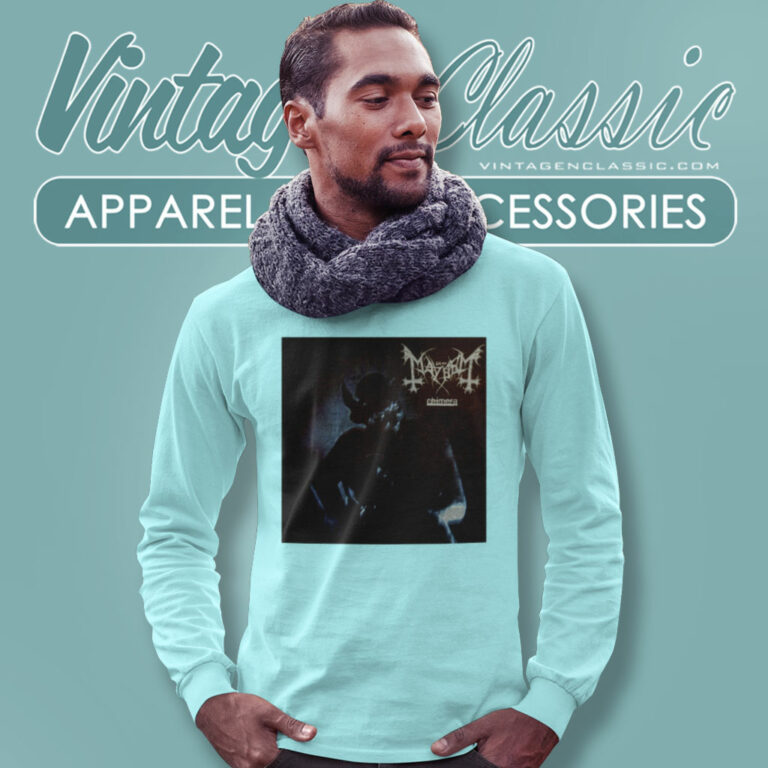 Norway Rock Mayhem Freezing Moon Album Cover Long Sleeve Tee Norway Rock Mayhem Freezing Moon Album Cover Long Sleeve Tee