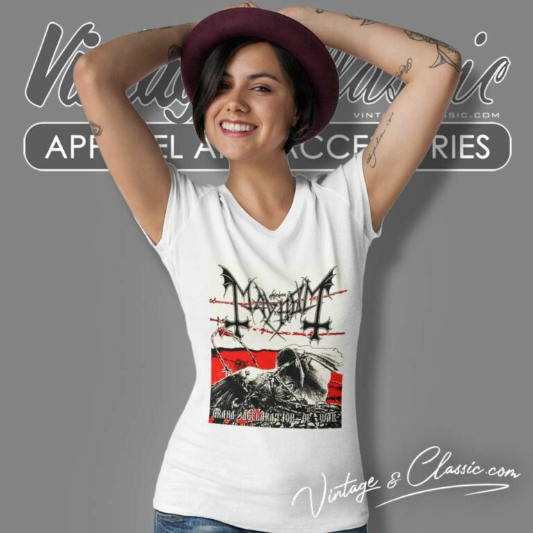 Norway Rock Mayhem Shirt Grand Declaration Of War V Neck TShirt Norway Rock Mayhem Shirt Grand Declaration Of War V Neck TShirt