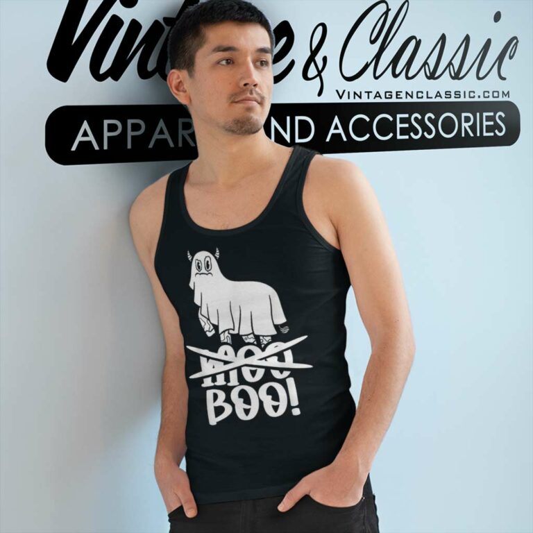Not Moo Boo Cow Ghost Halloween Tank Top Racerback Not Moo Boo Cow Ghost Halloween Tank Top Racerback