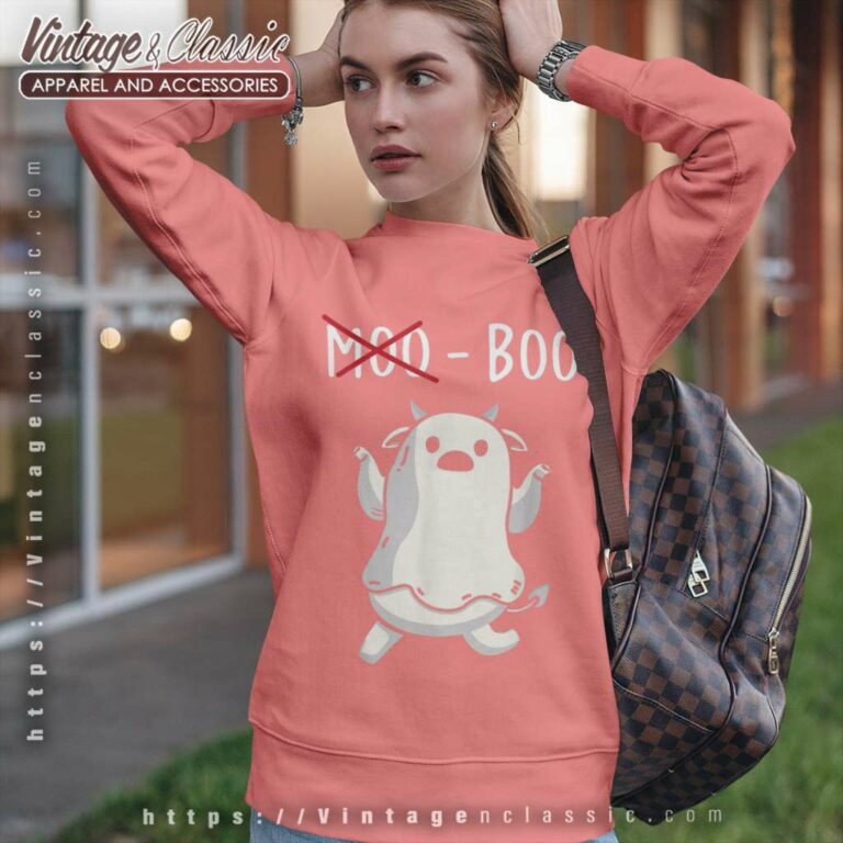 Not Moo Boo Halloween Ghost Cow Sweatshirt Not Moo Boo Halloween Ghost Cow Sweatshirt