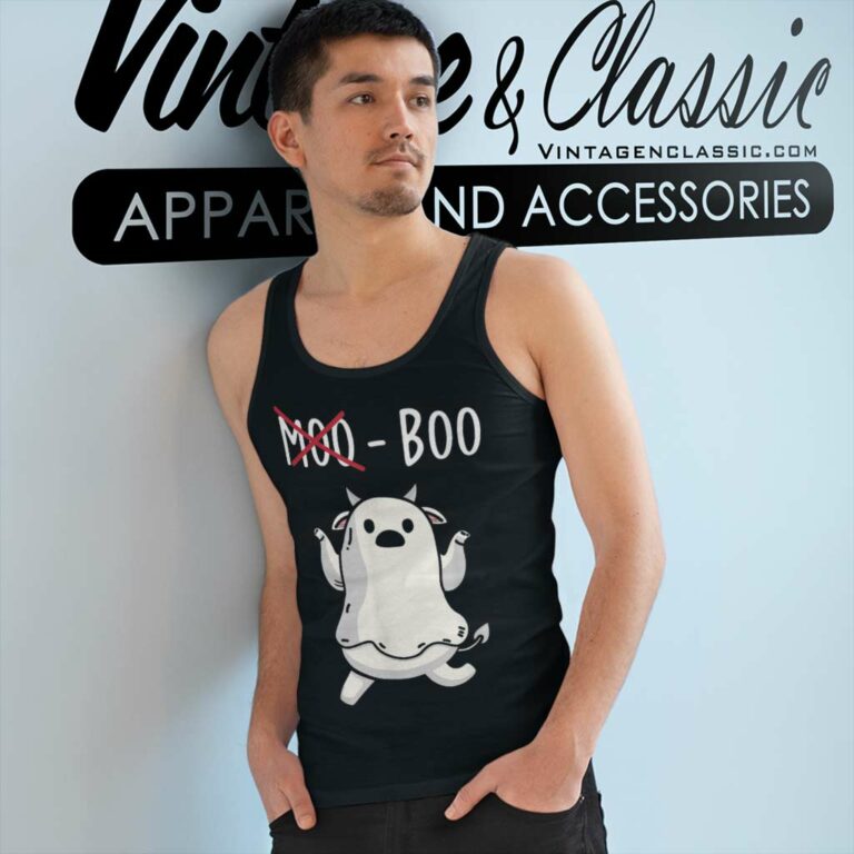 Not Moo Boo Halloween Ghost Cow Tank Top Racerback Not Moo Boo Halloween Ghost Cow Tank Top Racerback