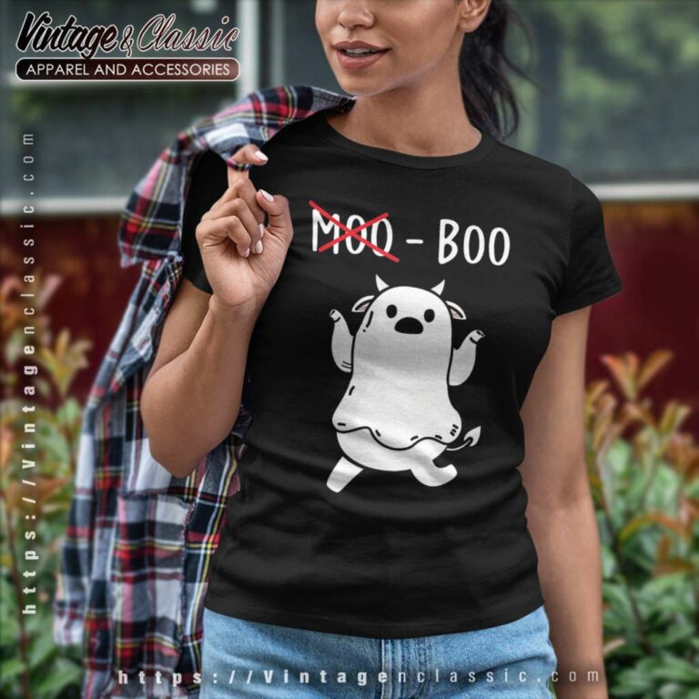 Not Moo Boo Halloween Ghost Cow Women TShirt Not Moo Boo Halloween Ghost Cow Women TShirt