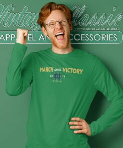 Notre Dame Fighting Irish 2023 Shirt March On To Victory Colosseum Long Sleeve Tee