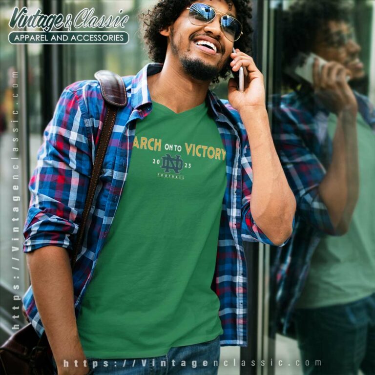 Notre Dame Fighting Irish 2023 Shirt March On To Victory Colosseum V Neck TShirt Notre Dame Fighting Irish 2023 Shirt March On To Victory Colosseum V Neck TShirt