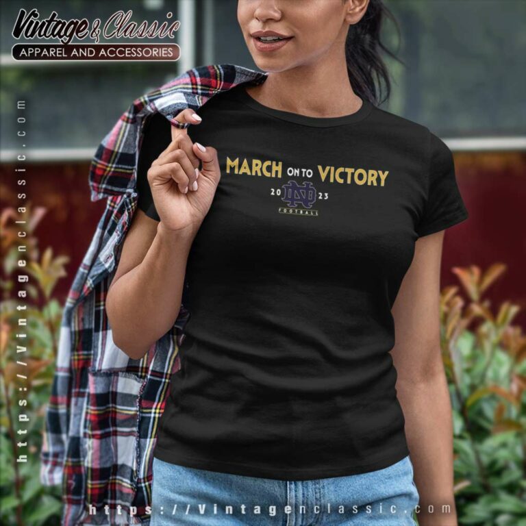 Notre Dame Fighting Irish 2023 Shirt March On To Victory Colosseum Women TShirt Notre Dame Fighting Irish 2023 Shirt March On To Victory Colosseum Women TShirt