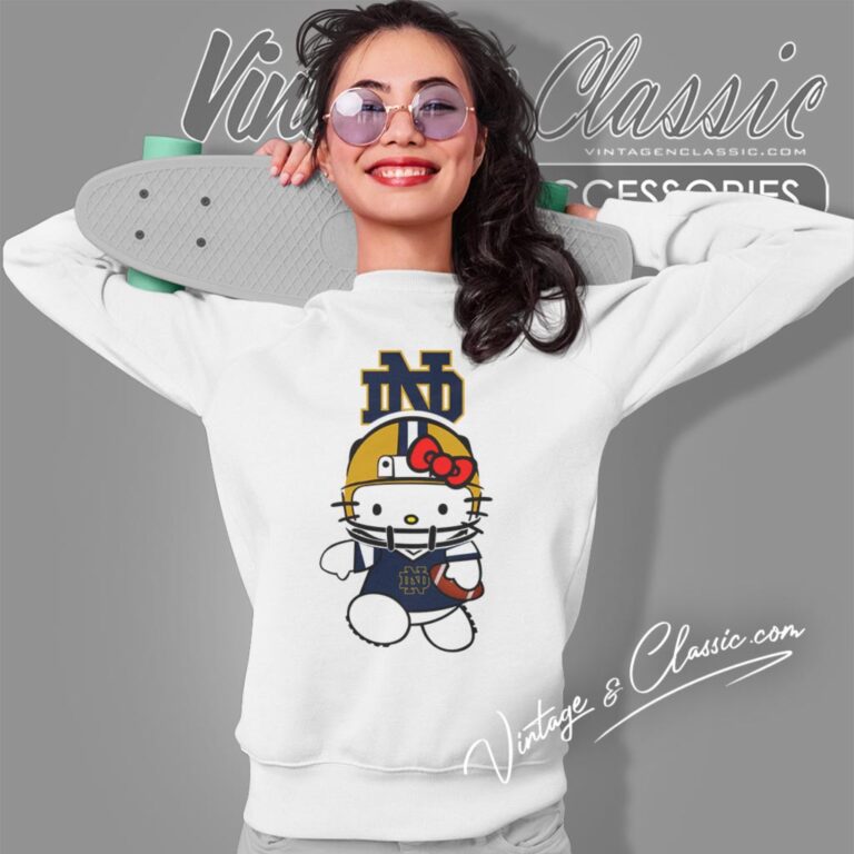 Notre Dame Fighting Irish Hello Kitty Sweatshirt Notre Dame Fighting Irish Hello Kitty Sweatshirt