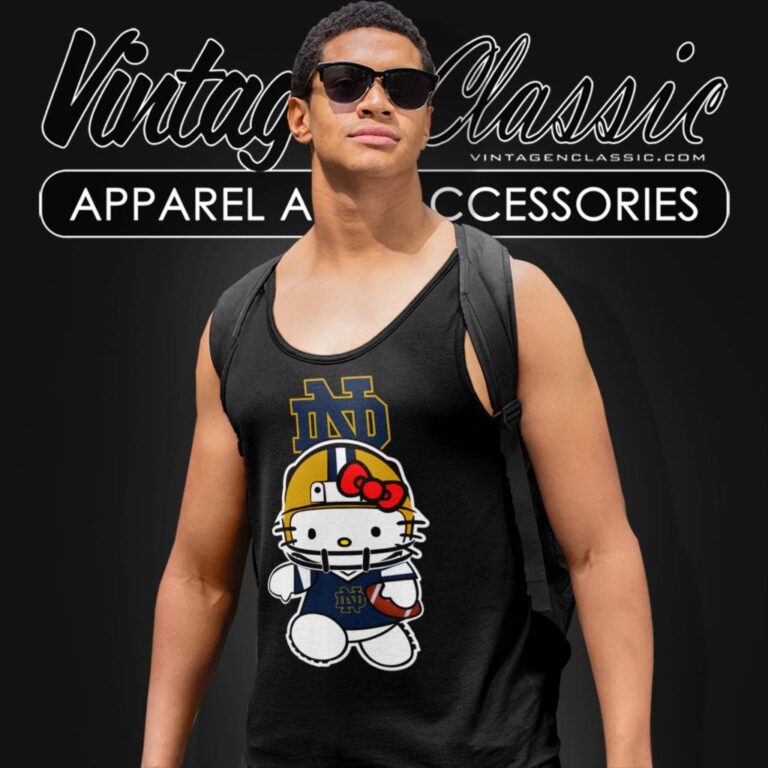 Notre Dame Fighting Irish Hello Kitty Tank Top Racerback Notre Dame Fighting Irish Hello Kitty Tank Top Racerback