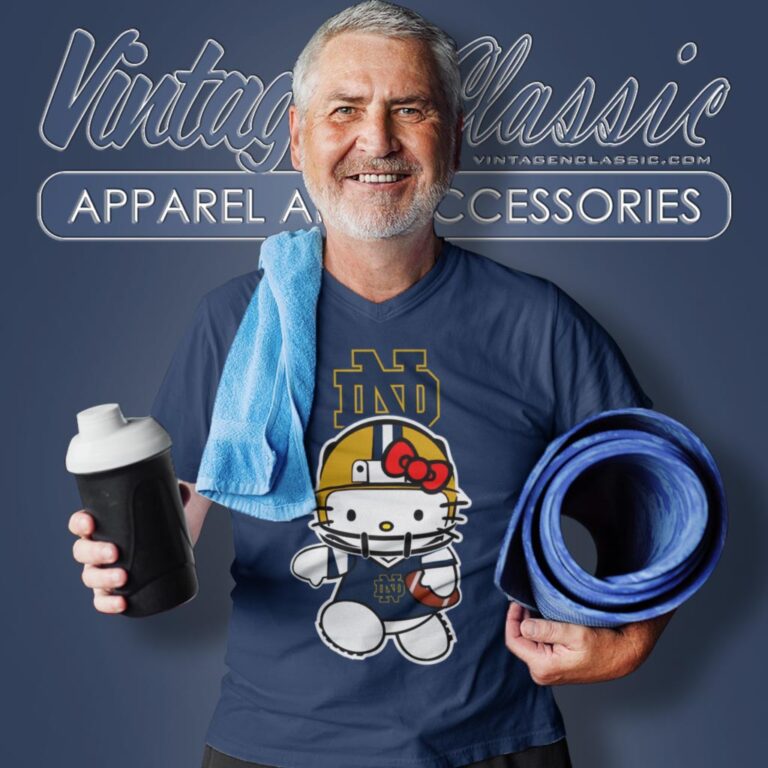 Notre Dame Fighting Irish Hello Kitty V Neck TShirt Notre Dame Fighting Irish Hello Kitty V Neck TShirt