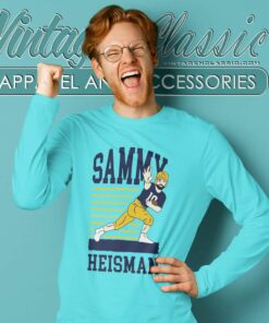 Notre Dame Fighting Irish Shirt Sammy Heisman Sam Hartman 5 Notre Dame Fighting Irish Shirt Sammy Heisman Sam Hartman Long Sleeve Tee