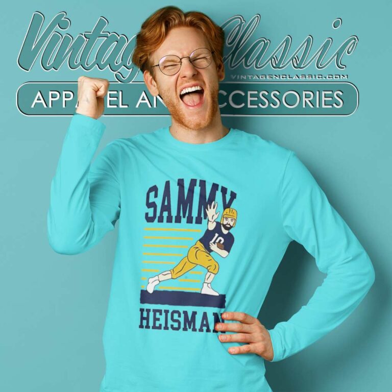 Notre Dame Fighting Irish Shirt Sammy Heisman Sam Hartman Long Sleeve Tee Notre Dame Fighting Irish Shirt Sammy Heisman Sam Hartman Long Sleeve Tee