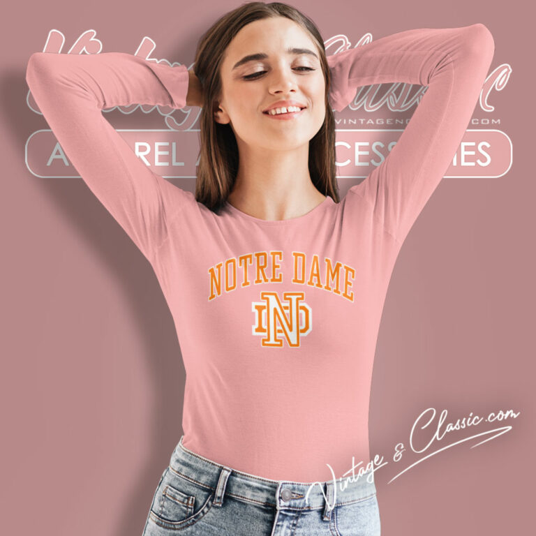 Notre Dame University Logo Long Sleeve Tee Notre Dame University Logo Long Sleeve Tee