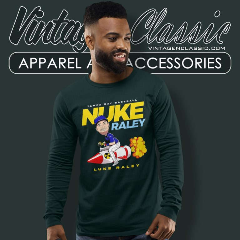 Nuke Raley Tampa Bay Rays Baseball Long Sleeve Tee Nuke Raley Tampa Bay Rays Baseball Long Sleeve Tee