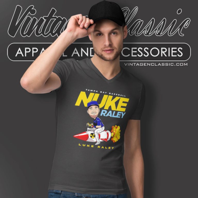 Nuke Raley Tampa Bay Rays Baseball V Neck TShirt Nuke Raley Tampa Bay Rays Baseball V Neck TShirt