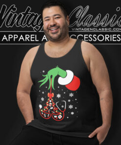 Nurse Grinch Hand Christmas Tank Top Racerback
