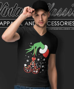 Nurse Grinch Hand Christmas V Neck TShirt