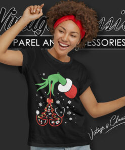 Nurse Grinch Hand Christmas Women T Shirt